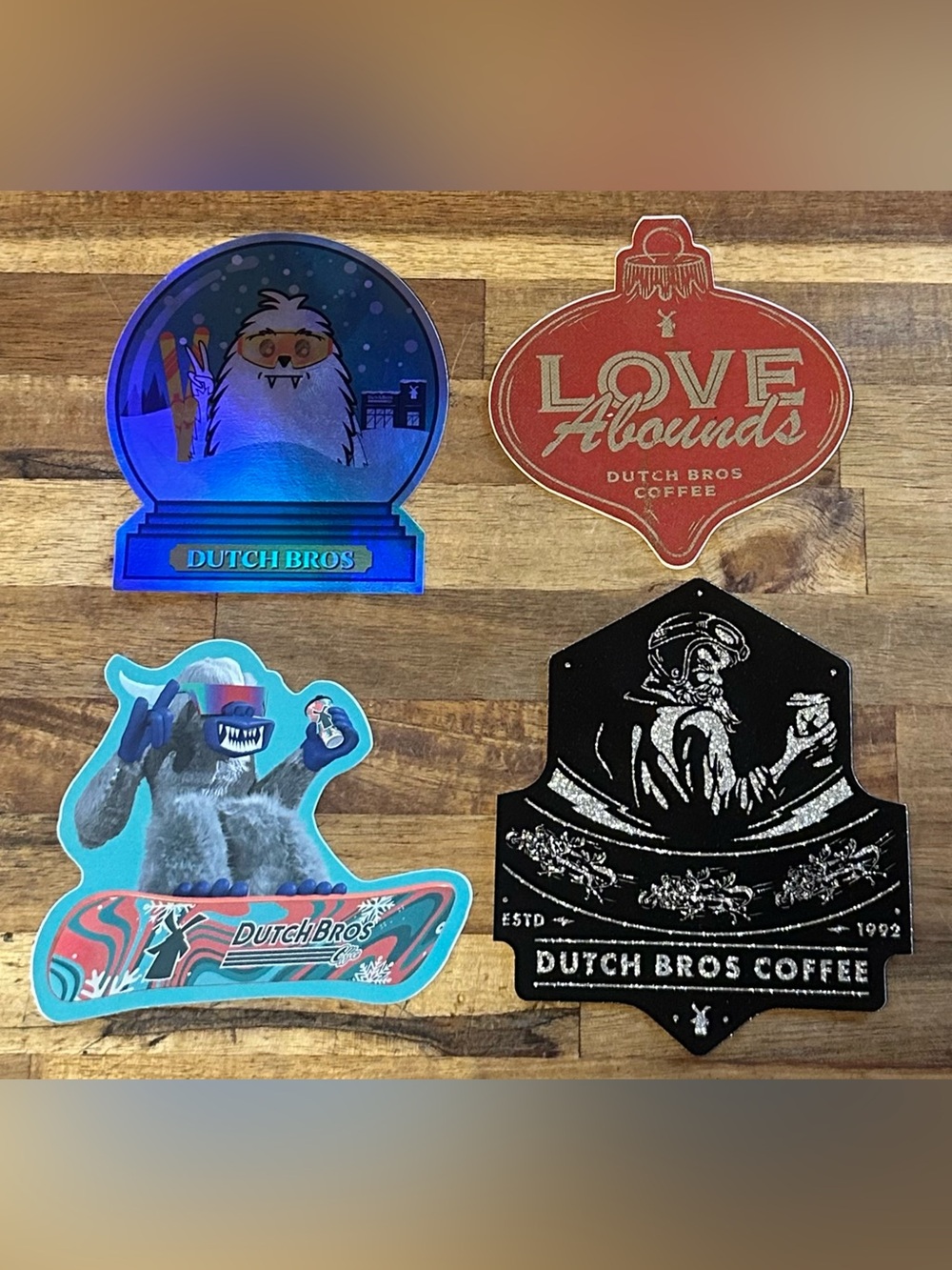 Dutch Bros Holiday Sticker Set of 4